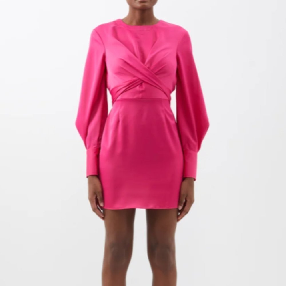 NWT STAUD Pink Crosshill Mini Dress Pink Size M